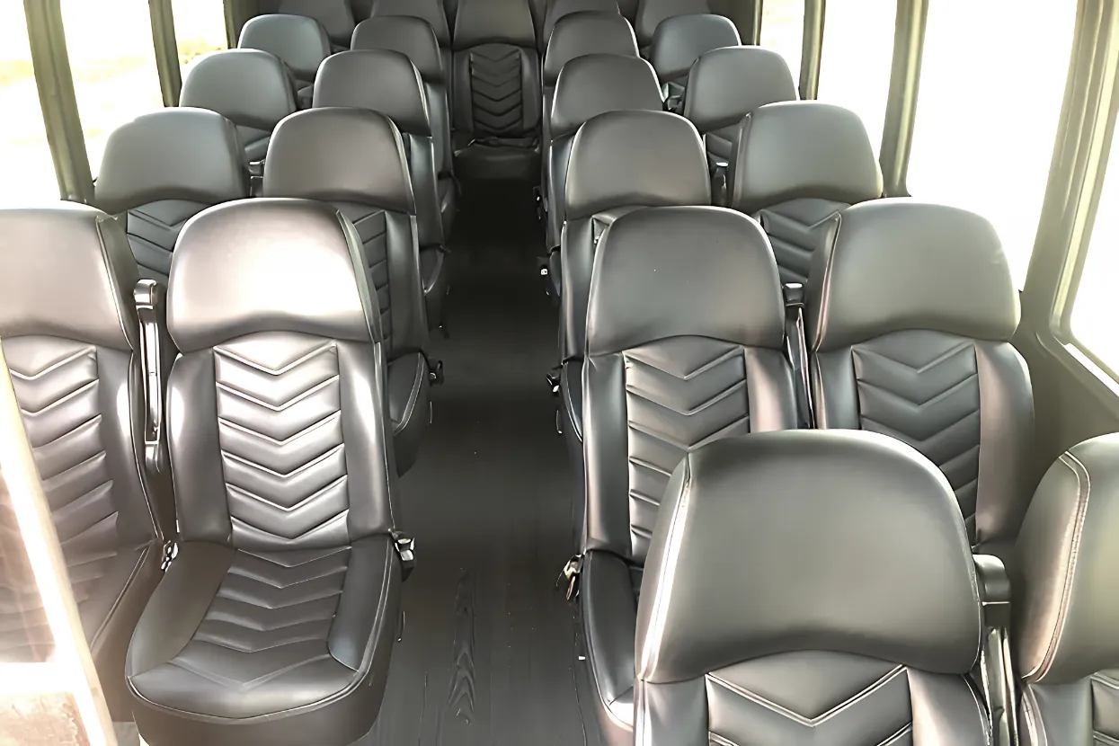 Interior of 25 passenger executive minibus
